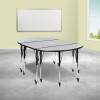 Flash Furniture 3PC 76" Oval Grey Table Set, Model# XU-GRP-A3048CON-48-GY-T-A-CAS-GG 2