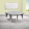 Flash Furniture 3PC 76" Oval Grey Table Set, Model# XU-GRP-A3048CON-48-GY-T-A-GG 2