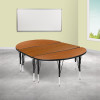 Flash Furniture 3PC 76" Oval Oak Table Set, Model# XU-GRP-A3048CON-48-OAK-T-P-GG 2