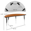 Flash Furniture 3PC 86" Oval Oak Table Set, Model# XU-GRP-A3060CON-60-OAK-T-A-GG 5