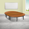 Flash Furniture 3PC 86" Oval Oak Table Set, Model# XU-GRP-A3060CON-60-OAK-T-P-GG 2