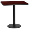 Flash Furniture 24x30 MA Laminate Table-RDBase, Model# XU-MAHTB-2430-TR18-GG