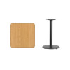 Flash Furniture 24SQ NA Laminate Table-RD Base, Model# XU-NATTB-2424-TR18-GG 2