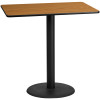 Flash Furniture 30x48 NA Laminate Table-RDBase, Model# XU-NATTB-3048-TR24B-GG