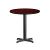 Flash Furniture 24RD MA Laminate Table-X-Base, Model# XU-RD-24-MAHTB-T2222-GG