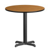 Flash Furniture 30RD NA Laminate Table-X-Base, Model# XU-RD-30-NATTB-T2222-GG
