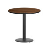 Flash Furniture 30RD WA Laminate Table-RD Base, Model# XU-RD-30-WALTB-TR18-GG