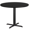 Flash Furniture 42RD Black Table-33x33 X-Base, Model# XU-RD-42-BLKTB-T3333-GG 3