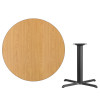 Flash Furniture 42RD NA Laminate Table-X-Base, Model# XU-RD-42-NATTB-T3333-GG 2