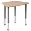 Flash Furniture Natural Hex Collaborative Desk, Model# XU-SF-1001-NAT-A-GG