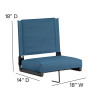 Flash Furniture Grandstand Comfort Seats by Flash Teal Stadium Chair, Model# XU-STA-GN-GG 4