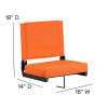 Flash Furniture Grandstand Comfort Seats by Flash Orange Stadium Chair, Model# XU-STA-OR-GG 4