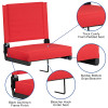 Flash Furniture Grandstand Comfort Seats by Flash Red Stadium Chair, Model# XU-STA-RED-GG 6