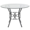 Flash Furniture Carlisle 42RD Glass Table/Silver Frame, Model# XU-TBG-21-GG 2