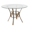 Flash Furniture Carlisle 45RD Glass Table/Gold Frame, Model# XU-TBG-2-GG