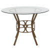 Flash Furniture Carlisle 42RD Glass Table/Gold Frame, Model# XU-TBG-3-GG 2