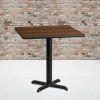 Flash Furniture 30SQ WA Laminate Table-X-Base, Model# XU-WALTB-3030-T2222-GG 2