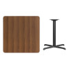 Flash Furniture 36SQ WA Laminate Table-X-Base, Model# XU-WALTB-3636-T3030-GG 2