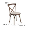 Flash Furniture HERCULES Series Early Amer. Cross Back Chair, Model# XU-X-EA-NTC-GG 4