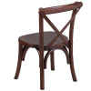 Flash Furniture HERCULES Series Kid Mahogany Cross Chair, Model# XU-X-MAH-KID-GG 3