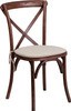 Flash Furniture HERCULES Series Mahogany Cross Back Chair, Model# XU-X-MAH-NTC-GG