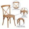 Flash Furniture HERCULES Series Oak Cross Back Chair, Model# XU-X-OAK-GG 3