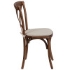 Flash Furniture HERCULES Series Pecan Cross Back Chair, Model# XU-X-PEC-NTC-GG 4