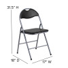 Flash Furniture HERCULES Series Black Vinyl Folding Chair, Model# YB-YJ806H-GG 4