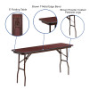 Flash Furniture 18x60 Mahogany Training Table, Model# YT-1860-MEL-WAL-GG 3