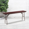 Flash Furniture 18x72 Mahogany Training Table, Model# YT-1872-MEL-WAL-GG 2