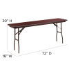 Flash Furniture 18x72 Mahogany Training Table, Model# YT-1872-MEL-WAL-GG 4