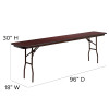 Flash Furniture 18x96 Mahogany Training Table, Model# YT-1896-MEL-WAL-GG 3