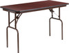 Flash Furniture 24x48 Mahogany Wood Fold Table, Model# YT-2448-MEL-WAL-GG