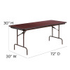 Flash Furniture 30x72 Mahogany Wood Fold Table, Model# YT-3072-MEL-WAL-GG 4