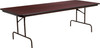 Flash Furniture 36x96 Mahogany Wood Fold Table, Model# YT-3696-MEL-WAL-GG