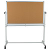Flash Furniture HERCULES Series 53"W x 59"H Cork/Marker, Model# YU-YCI-002-CK-GG 6