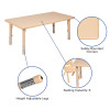 Flash Furniture 24x48 Natural Kids Table Set, Model# YU-YCX-0013-2-RECT-TBL-NAT-R-GG 4