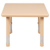 Flash Furniture 24SQ Plastic Activity Table, Model# YU-YCX-002-2-SQR-TBL-NAT-GG 6