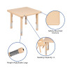 Flash Furniture 24SQ Natural Kids Table Set, Model# YU-YCX-0023-2-SQR-TBL-NAT-E-GG 4