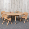 Flash Furniture 45RD Natural Kids Table Set, Model# YU-YCX-0053-2-ROUND-TBL-NAT-E-GG 2