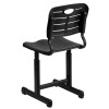 Flash Furniture Black Plastic Student Chair, Model# YU-YCX-09010-GG 4