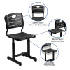 Flash Furniture Black Plastic Student Chair, Model# YU-YCX-09010-GG 5