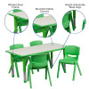 Flash Furniture 23x47 Green Activity Table Set, Model# YU-YCY-060-0034-RECT-TBL-GREEN-GG 3