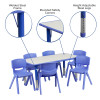 Flash Furniture 23x47 Blue Activity Table Set, Model# YU-YCY-060-0036-RECT-TBL-BLUE-GG 3