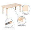 Flash Furniture 23x47 Natural Kids Table Set, Model# YU-YCY-060-0036-RECT-TBL-NAT-GG 4