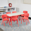 Flash Furniture 23x47 Red Activity Table Set, Model# YU-YCY-060-0036-RECT-TBL-RED-GG 2
