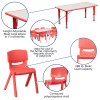 Flash Furniture 23x47 Red Activity Table Set, Model# YU-YCY-060-0036-RECT-TBL-RED-GG 3