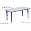 Flash Furniture Blue Preschool Activity Table, Model# YU-YCY-060-RECT-TBL-BLUE-GG 4