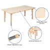 Flash Furniture 24x48 Natural Activity Table, Model# YU-YCY-060-RECT-TBL-NAT-GG 3