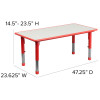 Flash Furniture Red Preschool Activity Table, Model# YU-YCY-060-RECT-TBL-RED-GG 3